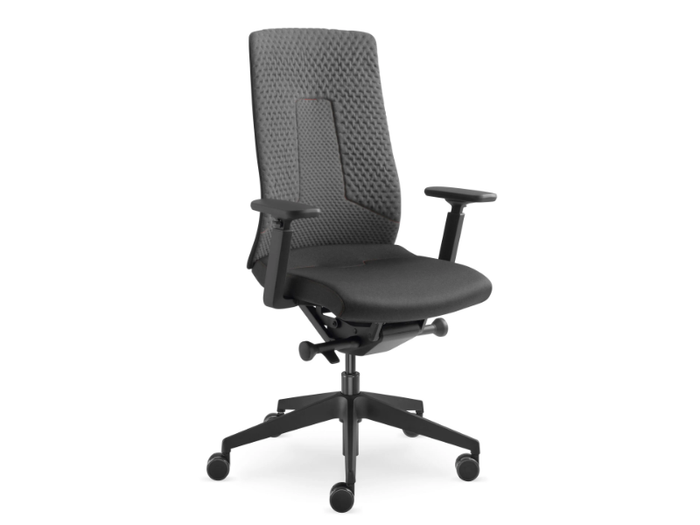 FOLLOWME 450-SYQ-N1 - Swivel fabric office chair with armrests with 5-Spoke base _ LD Seating